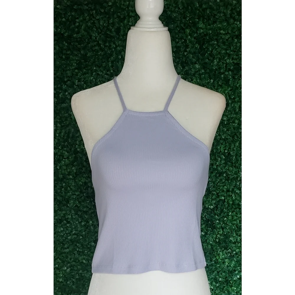 39 J.Crew Vintage rib cropped halter tank